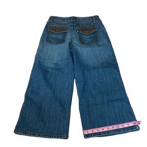 Wide Leg Crop, Capri Jeans, Y2K, 2010’s Embroidered, 4